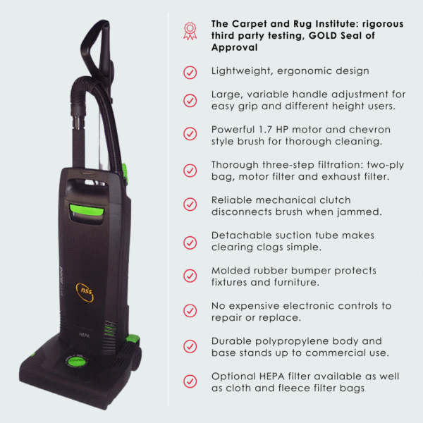 NSS Pacer 15 Inch UE - Upright Vacuum - Image 2