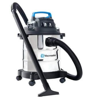 Vacmaster Stainless Steel 5 Gallon 3 Peak HP - Wet / Dry Vacuum
